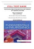 Test Bank For Fundamentals of Nursing 10th Edition Potter