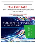 Test Bank for Fundamentals of Nursing 9th Edition Potter