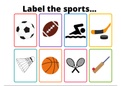 Fun Flashcards Label these SPORTS | Print NEW POSTER on Sporting Activities