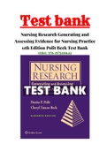 Nursing Research Generating and Assessing Evidence for Nursing Practice 11th Edition Polit Beck Test Bank|ISBN-13:9781975110642|Complete Guide A+