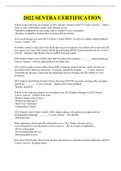 SENTRA CERTIFICATION QUESTION AND ANSWERS