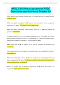 WGU C215 Pre-assessment PVDC Questions and Answers Graded A&plus;