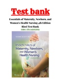 Essentials of Maternity, Newborn, and Women’s Health Nursing 4th Edition Ricci Test Bank|ISBN-13: 978-145119399200|Complete Guide A+