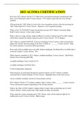 ALTIMA CERTIFICATION QUESTION AND 100&percnt; COREECT ANSWERS