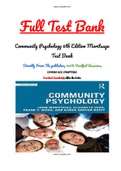 Community Psychology 6th Edition Moritsugu Test Bank