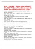  CSD 115 Exam 1 Illinois State University < CSD 115 Exam 1&sol;combined exam study set with latest updates&sol;rated 5 stars