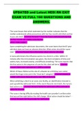 UPDATED and Latest HESI RN EXIT EXAM V2 FULL 160 QUESTIONS AND ANSWERS&period;