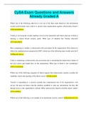 CySA Exam Questions and Answers Already Graded A