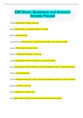EMT-Basic Questions and Answers Already Passed