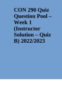 CON 290 Quiz Question Pool – Week 1 (Instructor Solution – Quiz B) 2022/2023