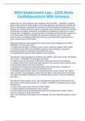 WGU Employment Law - C233 Study Guidebquestions With Answers&period;