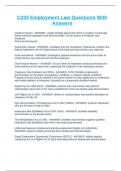 C233 Employment Law Questions With Answers