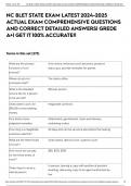 NC BLET STATE EXAM LATEST 2024-2025 ACTUAL EXAM COMPREHENSIVE QUESTIONS AND CORRECT DETAILED ANSWERS&vert; GREDE A&plus;&vert; GET IT 100&percnt; ACCURATE&excl;&excl;