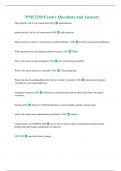 PNB 2250 Exam 1 Questions And Answers