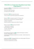 PNB 2250 Core Temperature Regulation Latest Study Guide Rated A&plus;