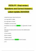 IFSTA FF 1 final review &vert; Questions and Correct Answers &vert; Latest Update 2024&sol;2025
