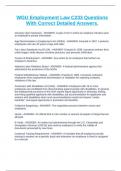 WGU Employment Law C233 Questions With Correct Detailed Answers&period;