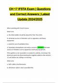 CH 17 IFSTA Exam &vert; Questions and Correct Answers &vert; Latest Update 2024&sol;2025