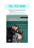 Adolescence 12th Edition Steinberg Test Bank with Question and Answers, From Chapter 1 to 13