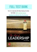 The Art of Leadership 6th Edition Manning Test Bank with Question and Answers, From Chapter 1 to 20