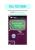 Practically Speaking 3rd Edition Rothwell Test Bank with Question and Answers, From Chapter 1 to 17