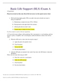 Basic Life Support Exam A-complete questions and answers Updated 2022 