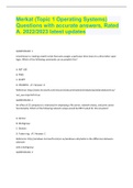 Merkat &lpar;Topic 1 Operating Systems&rpar; Questions with accurate answers&comma; Rated A&period; 2022&sol;2023 latest updates