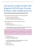 Advanced Cardiovascular Life Support (ACLS) Exam Version B (latest with verified answers)