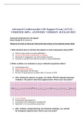 Advanced Cardiovascular Life Support Exam {ACLS} – VERIFIED 100%  ANSWERS  VERSION  B EXAM 2022