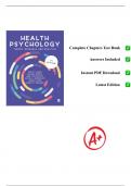 Test Bank for Health Psychology&colon; Theory&comma; Research and Practice&comma; 7th Edition by David Marks