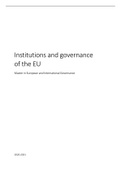 Complete study material (17/20) - Institutions and Governance of the EU (prof. Trauner)
