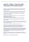 LAW 231 - Phillips - Final exam 2022 study guide with complete solution