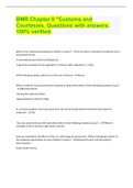 BMR Chapter 9 "Customs and Courtesies&comma; Questions with answers&period; 100&percnt; verified&period;