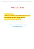 NR602 TEST BANK 7 LATEST VERSIONS  VERIFIED QUESTIONS AND ANSWERS AND STUDY SETSS  BEST DOCUMENT FOR EXAM PREPARATION  100% SATISFACTION GUARANTEED COMPLETE AND LATEST GUIDE FOR NR602 2022 500+ Questions with answers NR-602-Week 2 Quiz Questions with 