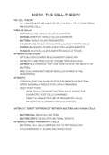 BIO101 Intro to Biology lecture notes&period; Chapter 5 CELL THEORY