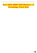 Nurs 6552&sol; NRNP 6552 Modules 1-3 Knowledge Check Quiz