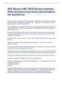 NP2 Moore's MC HESI Review Updated 2022&semi;&lpar;Answers have been placed before the questions&rpar;