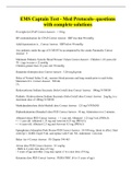 EMS Captain Test - Med Protocols- questions with complete solutions