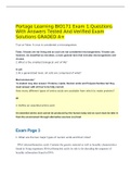 Portage Learning BIO171 Exam 1.Questions With Answers Tested And Verified Exam Solutions GRADED A+