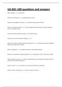 UA BSC 108 questions and answers