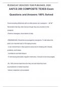AAFCS 200 COMPOSITE TEXES Exam Questions and Answers 100&percnt; Solved