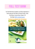 Test Bank Nutritional Foundations and Clinical Applications A Nursing Approach 8th Edition by Michele Grodner, Sylvia EscottStump, Suzanne Dorner Chapter 120