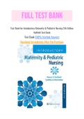 Test Bank for Introductory Maternity & Pediatric Nursing 5th Edition Hatfield Test Bank with Question and Answers, From Chapter 1 to 45