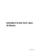 IOP2603 -Ergonomics EXAM NOV 2022 50 Marks.