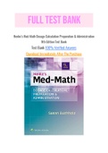 Henke&rsquo;s Med-Math Dosage Calculation Preparation & Administration 9th Edition Test Bank with Question and Answers&comma; From Chapter 1 to 10