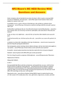 NP2 Moore's MC HESI Review With Questions and Answers 