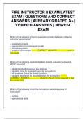 FIRE INSTRUCTOR II EXAM LATEST EXAM &vert; QUESTIONS AND CORRECT ANSWERS &vert; ALREADY GRADED A&plus; &vert; VERIFIED ANSWERS &vert; NEWEST EXAM