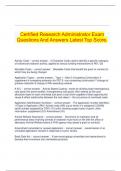   Certified Research Administrator Exam Questions And Answers Latest Top Score&period;