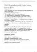 BSN 335 Sherpaths Questions With Complete Solutions