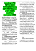 Nursing 570-ADVANCED PATHOPHYSIOL OGY FNP EXAM-with 100&percnt; verified answers-2022